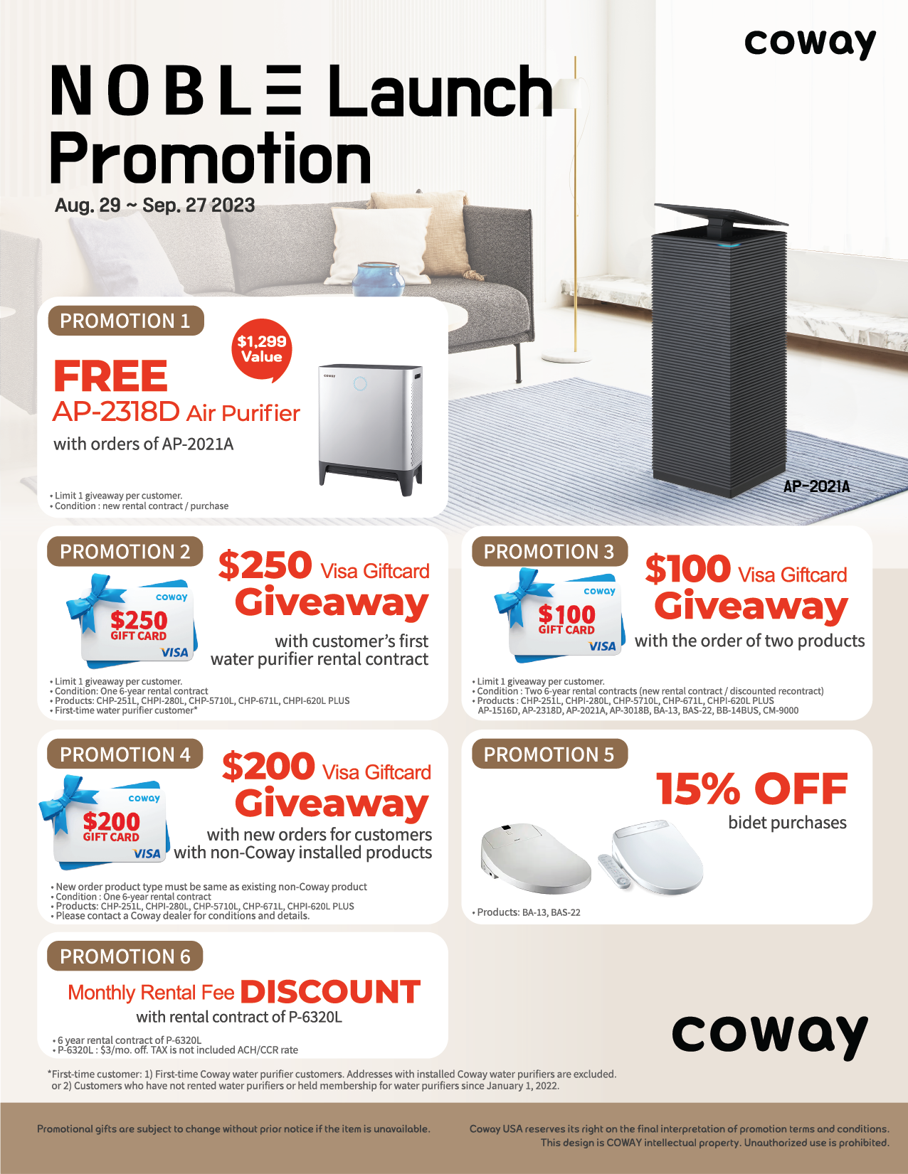 Promotions - Coway - USA